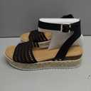 Soda Casual Sandals, Black, Left 10, Right 9.5