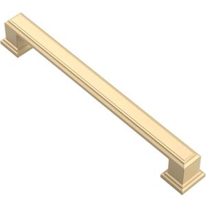 Alzassbg 6 Pack Matt Gold Cabinet Pulls, 6-1/4 Inch(160mm) Hole Center Cabinet Handles Kitchen Pulls for Cabinets and Drawer AL3071MGP