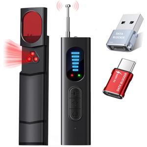Hidden Camera Detector, Camera Detectors, Hidden Device GPS Detector, Bug Detector, Rf Wireless Signal Scanner, Camera Detector for Hotels, Home, Office. with Data Blocker, 3-Pack Kit