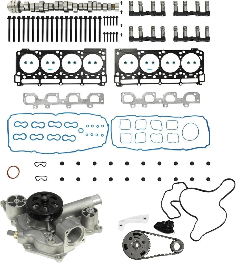 6.4 Hemi MDS Lifters Camshaft Kit and Cylinder Head Gasket Set for 11-15 Jeep