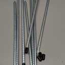 Rebar-Stakes-12-Inch-Galvanized, U Hook Trampoline Stakes 6 Pack Ground Anchors Tent Stakes Heavy Duty for Plants Anti-Rust Landscape Fabric Stakes Artificial Turf