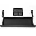 Under Desk Storage Drawer, Shallow Under Desk Drawer Organizer (Black 23.5 inch)