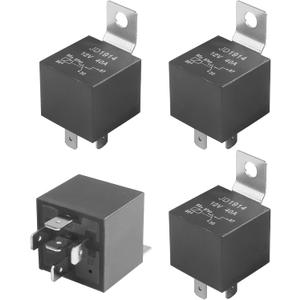 SCUARI 4 Pack Car 5 Pin 12V 40A Relay, Car Accessories Relays, Waterproof Automotive Relay, Universal Auto Relay Switch, Multipurpose Car Relay, Relay Replacement for Car Engine Boat Outboard Motor