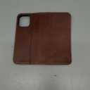SHIELDON Case for iPhone 16 Pro Max 5G 2024, Genuine Leather Wallet Book Magnetic RFID Blocking Credit Card Holder Kickstand Shock Absorbing Case Compatible with iPhone 16 Pro Max 6.9" - Retro Coffee