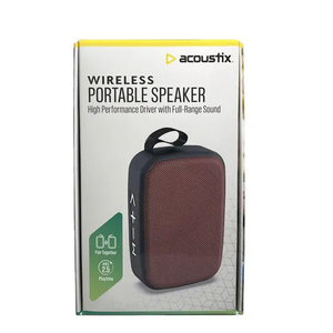 Acoustix Wireless Portable Stereo Sound Speaker, Burgundy