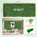 ODTORY Artificial Boxwood Roll Panels, 48"x120" (40 sq.ft) UV-Resistant Faux Ivy Privacy Fence Screen, Decorative Grass Wall Covering for Indoor & Outdoor Garden, Backyard, Balcony, Home Decor