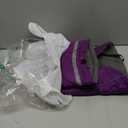 PETDSH Waterproof Dog Coat, Turtleneck Warm Dog Jacket, Dogs Winter Coat with Pocket and Trash Bags, Reflective Puppy Jacket for Winter and Snow (Purple,L)