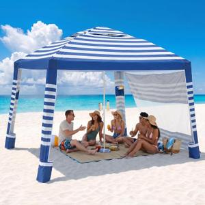 Sekey Beach Cabana 8x8 FT - UPF 50+ Easy Setup Beach Shade Canopy