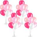 Gejoy 4 Set Pink Balloon Stand Kits for Table Centerpieces Latex Table Balloon Sticks Holder for Baby Shower Birthday Wedding Anniversary Festival Party Decorations