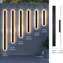 2 Pcs Modern Outdoor Wall Lights 31.5inch Dimmable 3000K-6000K with Remote Control Waterproof IP65 Exterior Long Wall Sconce for House Garage Patio