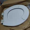 BEMIS 500EC 390 Toilet Seat with Easy Clean & Change Hinges, 1 Pack Round, Cotton White