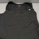 Reoria Butsmooth Body bsico sin mangas, con cuello cuadrado y doble forro, para mujer, camiseta sin mangas (Negro -), XXL