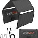 SOKIOVOLA [Upgraded] Foldable Solar Panels 50W Portable Solar Panel Charger 3 Output Ports (USB-A USB-C DC) Folding Solar Panel for Camping Hiking RV Outdoor Activities