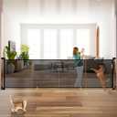 160" Retractable Baby Gates, 42" Extra Tall Upgraded Baby Gate with Reinforced Strip Design, Prevent from Crawling Underneath, Extra Wide Dog Gate Baby Gates for Stairs Doorways Indoor Outdoor