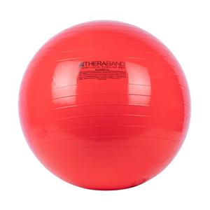 THERABAND Exercise Ball, Stability Ball with 55 cm Diameter for Athletes 5'1" to 5'6" Tall, Standard Fitness Ball for Posture, Balance, Yoga, Pilates, Core, & Rehab, Red (22 inch)