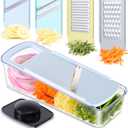 Geedel Professional Mandoline Slicer for Kitchen, Multi Purpose Vegetable Slicer Cutter, Vegetable Cutter Onion Cutter for Veggie Fruit Cheese (Light Blue)