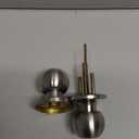 Keyed Entry Door Knob and Single Cylinder Deadbolt Combination Set in Satin Nickel, Exterior Door Knob with Deadbolt, Keyed Alike Door Lock Sets Deadbolt Combo