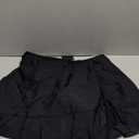 Pinup Fashion High Waisted Swim Skirt - Women Drawstring Ruched Bathing Suit Bottoms with Built-in Brief (X-Large, Black)