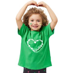 Kids St. Patrick's Day Shirt 2-7 Years Old Toddler Boys Girls Lucky Clover Tops Irish T-Shirts Shamrock Tee Outfits (Green)