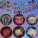 Sabary 25 Pcs Rock and Roll Party Decorations 80s Cd Paper Banner Retro Record Paper Garlands Vintage Themed Birthday Party Hanging Decorations for 80's 90's Hip Hop Music Supplies