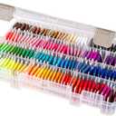 ArtBin Floss Finder Box: Clear Sewing Organizer with 6 Compartments, 12 Dividers, Durable - Perfect for Embroidery Floss and Small Sewing Supplies Storage