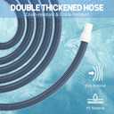 BEWAVE Pool Vacuum Hose, Above/In Ground Manual Heavy Duty Swimming Pool Hose with Swivel Cuff, 1-1/2 In x 30 Ft