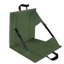 V-loude Folding Seat Cushions for Outdoor Stadiums,Portable Adjustable Bleacher Chairs Featuring Back Support and Cushions,Lightweight, Enhanced Thickness, Dirt-Resistant（Green）