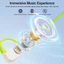 YMOO Open Ear Wireless Bluetooth 5.2 Headphone for Running, IPX4 Water/Sweatproof Headsets,10H Playtime, Low Latency, HiFi Air Conduction Earbuds with Dual-mic for Workout (Green)