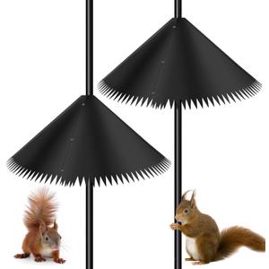 Qualirey 24 Inch Squirrel Baffle for Bird Feeder Pole, Outside Pole Mount Bird House Squirrel Baffle for Outdoor Shepherds Hook, Classic Style