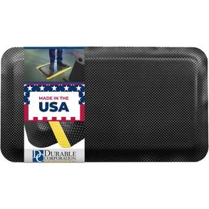 Durable Corp Grand Comfort Floor Mat, Anti Fatigue Heavy Duty Waterproof Non Slip Textured Rubber for Productivity and Comfort, Indoor Outdoor Rug for Kitchen, Industrial Spaces, 36x60 Inches, Black