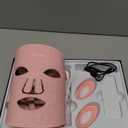 Red Light Therapy Mask, 7 Colors LED Face Mask Light Therapy with Rechargeable Controller, 850NM Near-Infrared Red Light Therapy Mask with Timing Function for Home Working Travel Skincare (Pink)