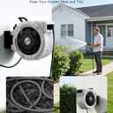 SUNPOW Retractable Garden Hose Reel - 1/2" x 100ft Wall Mounted Hose Reel with 3/4'' Brass Fitting & 10-Pattern Nozzle - Auto Slow Retraction, Any-Length Lock, 180Swivel for Lawn & Gardening