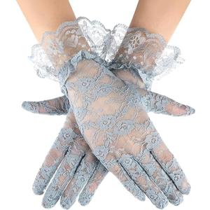 Nacorulu Lace Gloves for Women Tea Party,Premium Quality Meets Feminine Design Redefine Your Style (Gray)