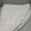 48inch White Christmas Tree Skirt - Faux Fur Plush White Tree Skirts for Home Christmas Tree Decoration Holiday Party Christmas Decorations