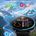 GPS Smart Watches for Men, 1.39" AMOLED Screen Smartwatch, Bluetooth Call/100+ Sport Modes/GPS/Compass/Heart Rrate/Blood Pressure, Fitness-Tracker, Smartwatch for Android iPhone(Gray& Black)