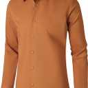 Mens Dress Shirts 4-Way Stretch Long Sleeve Slim Fit Formal Shirt Business Casual Wedding Dating Button Down Shirts (XXXL)