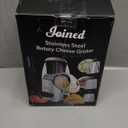 Joined Rotary Cheese Grater with Handle - Mandoline Slicer with 3 Stainless Steel Drum Blades-Vegetable Slicer Walnuts Grinder Cheese Shredder Round Mandoline with Peeler (Large)