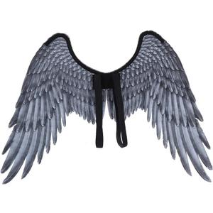 Himine Non-Woven Fabric Festive Party Angel Wings Suitable for Child Decorative Wings (Black)