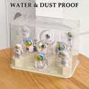 Yesesion Clear Display Cases for Figures Under 8 inches Tall, Large Plastic Collectibles Showcase with 14pcs Cube, Stackable Storage Box with Lid for Model Car, Doll, Toy, Souvenir, Perfume Stand