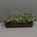 Winlyn 14" Artificial Eucalyptus in Rectangular Wood Planter Box Faux Plants Arrangement Centerpiece Wooden Potted Eucalyptus Plant for Farmhouse Wedding Dining Table Centerpiece Greenery Mantel Dcor
