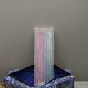 Empty Mahjong Bag,Thickened Blue Printed American Mahjong Set, Tiles Bag and Mahjong Racks&Pushers Drawstring Bag Included (Case Only)