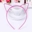 lasenersm 12 Pieces Plastic Cat Ears Headband Multicolor Cat Ear Headbands Headwears for Women Makeup Daily Decorations (At Least 10 Colors)