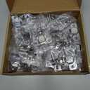 20 Pack Soft Close Cabinet Door Hinges for 1/2" Partial Overlay, 105 Degree Opening Angel, Stainless Concealed Kitchen Cabinet Hinges with Mounting Screws, Manual and Door Bumpers