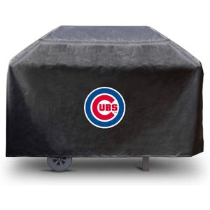 FANMATS 42277 MLB - Chicago Cubs Rectangular Black Grill Cover - Fits 3 and 4 Burner Grills - 68in x 21in x 35in