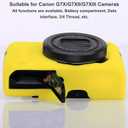 G7X / G7X Mark II Camera Silicone Case, Ultra Thin Lightweight Rubber Soft Silicone Case Bag Cover for Canon PowerShot G7X / G7X Mark II with Microfiber Cloth - Yellow