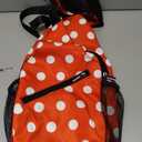 Polka Dots Sling Bag for Women Crossbody Bag Abstract White Small Circle Dot Geometric Pattern on Red Background Sling Backpack for Men Dot Pattern Shoulder Bag Gym Travel Hiking Daypack