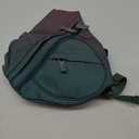KL928 Canvas Sling Bag - Small Crossbody Backpack Shoulder Casual Daypack Rucksack for Men Women(Large Version) (Canvas-violet+grayishblue)