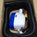12V 1200 GPH Automatic Boat Bilge Water Pump, 1-1/8 Inch Dia Automatic Boat Bilge Pump Hose Kit, 6.5 FT Kink-Free PVC Hose, 2 Stainless Steel Clamps and ABS Thru-Hull Fitting (Five-Piece)