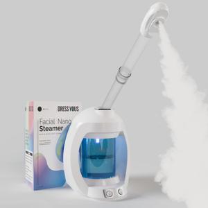 Facial Steamer, Face Steamer for Esthetician and Nano Ionic Portable Ozone Hair Steamer, Professional Facial Steamer for Home Facial Spa(White)