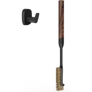 2 x Cleaning Brush, Diveotree Hard Bristle Brush for Deep Cleaning Grout, Sink, Cup, Teapot, Bottle, Blender, Multi-Purpose Brush wih Long Handle for Kitchen (Brown)